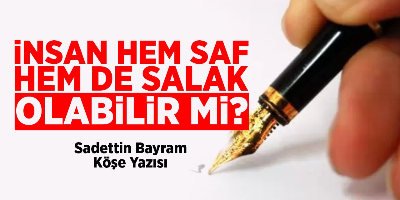 İNSAN HEM SAF HEM DE SALAK OLABİLİR Mİ? - Sadettin BAYRAM / Köşe Yazısı
