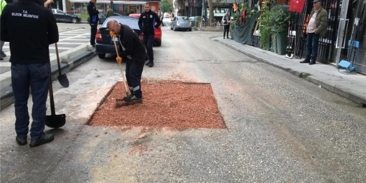 Yollarda onarım çalışması yapıldı