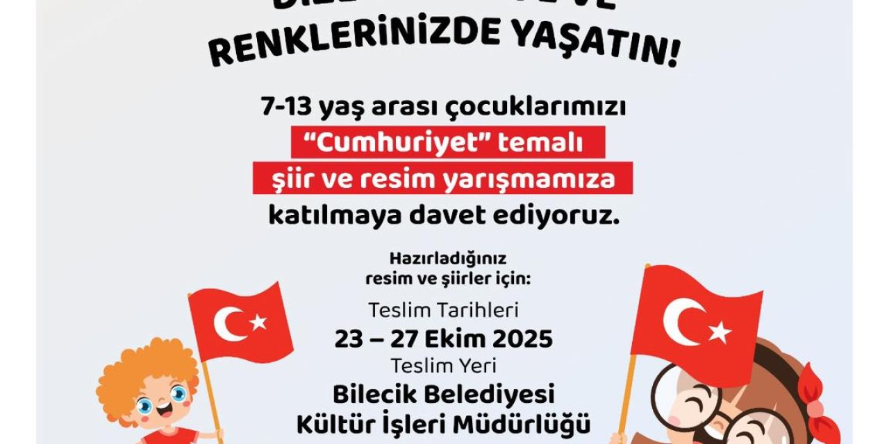 "Cumhuriyet" temalı şiir ve resim yarışması