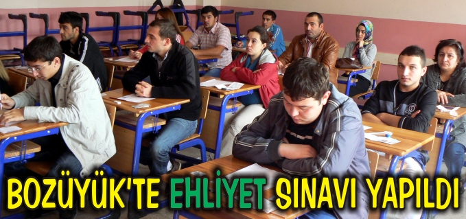 BOZÜYÜK’TE EHLİYET SINAVI YAPILDI
