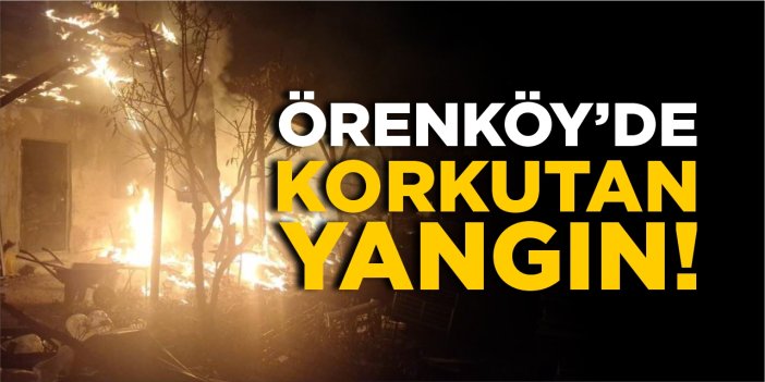 Örenköy'de korkutan yangın!