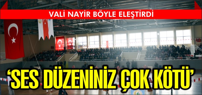 "SES DÜZENİNİZ ÇOK KÖTÜ"