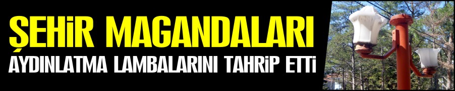 ŞEHİR MAGANDALARI AYDINLATMA LAMBALARINI TAHRİP ETTİ