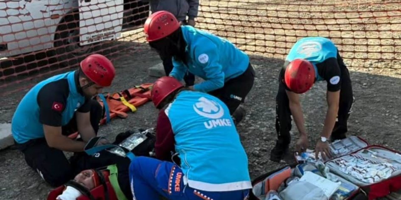 Maden Kazası Tatbikatı Yapıldı