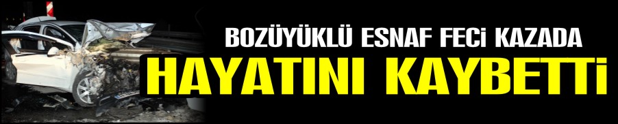 BOZÜYÜKLÜ ESNAF FECİ KAZADA HAYATINI KAYBETTİ