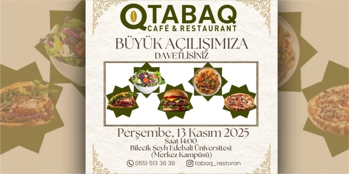 TABAQ CAFE & RESTAURANT AÇILIYOR