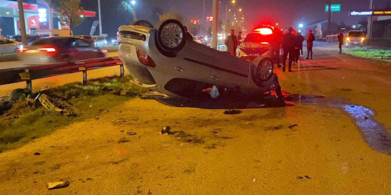 Otomobil Takla Attı: 2 Yaralı