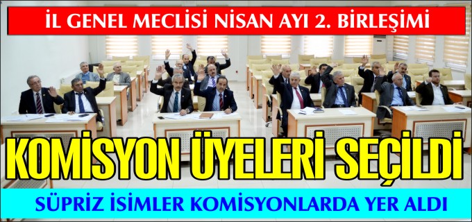 KOMİSYON ÜYELERİ BELİRLENDİ