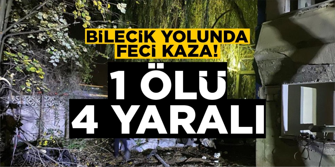 Bilecik yolunda feci kaza: 1 ölü 4 yaralı