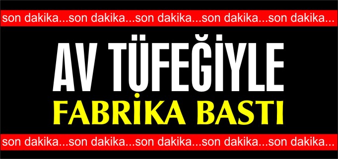 AV TÜFEĞİ İLE FABRİKA BASTI
