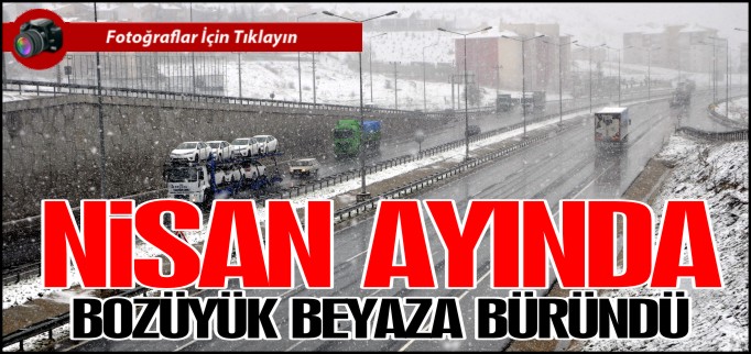 BOZÜYÜK’TE NİSAN KAR’I ETKİLİ OLDU