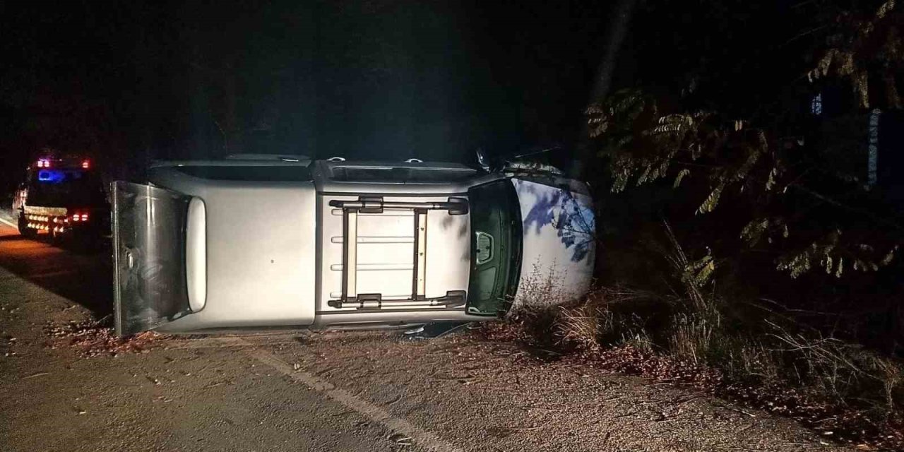 Kontrolden Çıkan Pikap Pts Direğine Çarptı