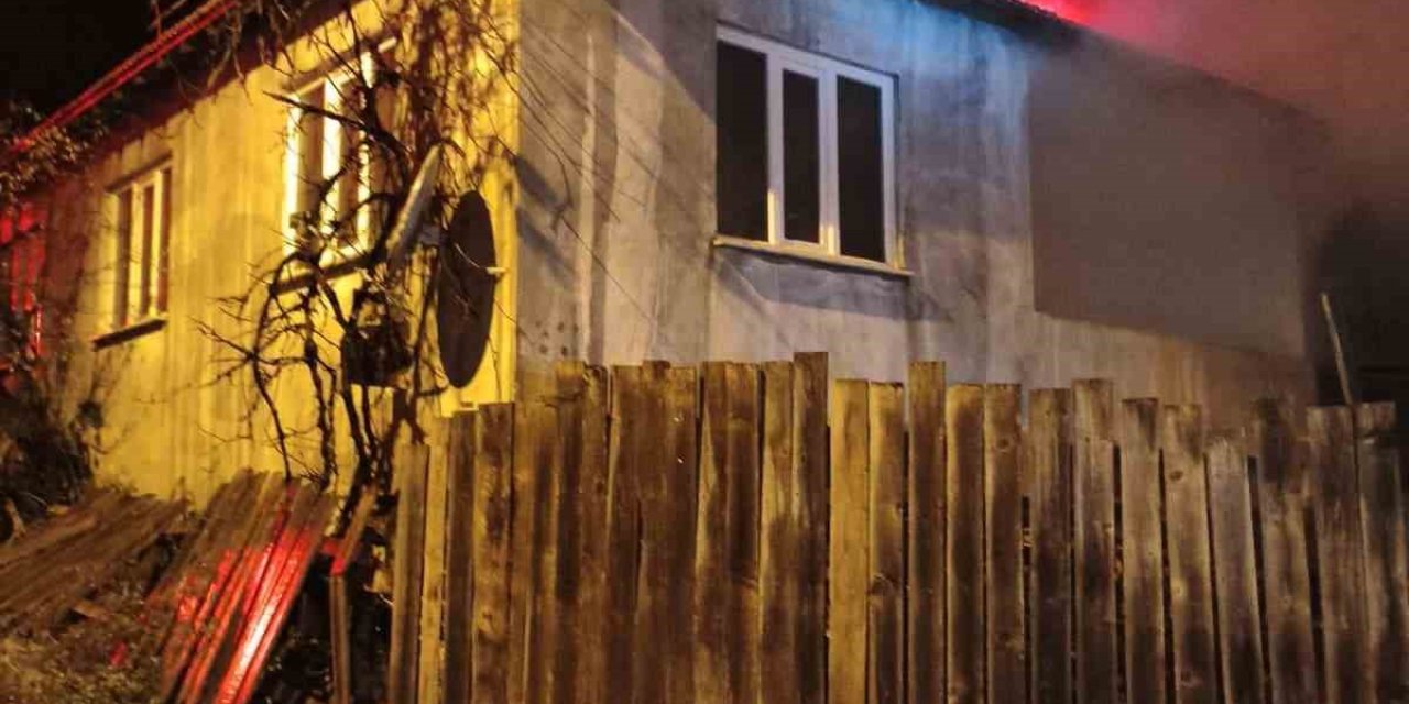 Samanlıkta Başlayan Yangın Eve Sıçradı