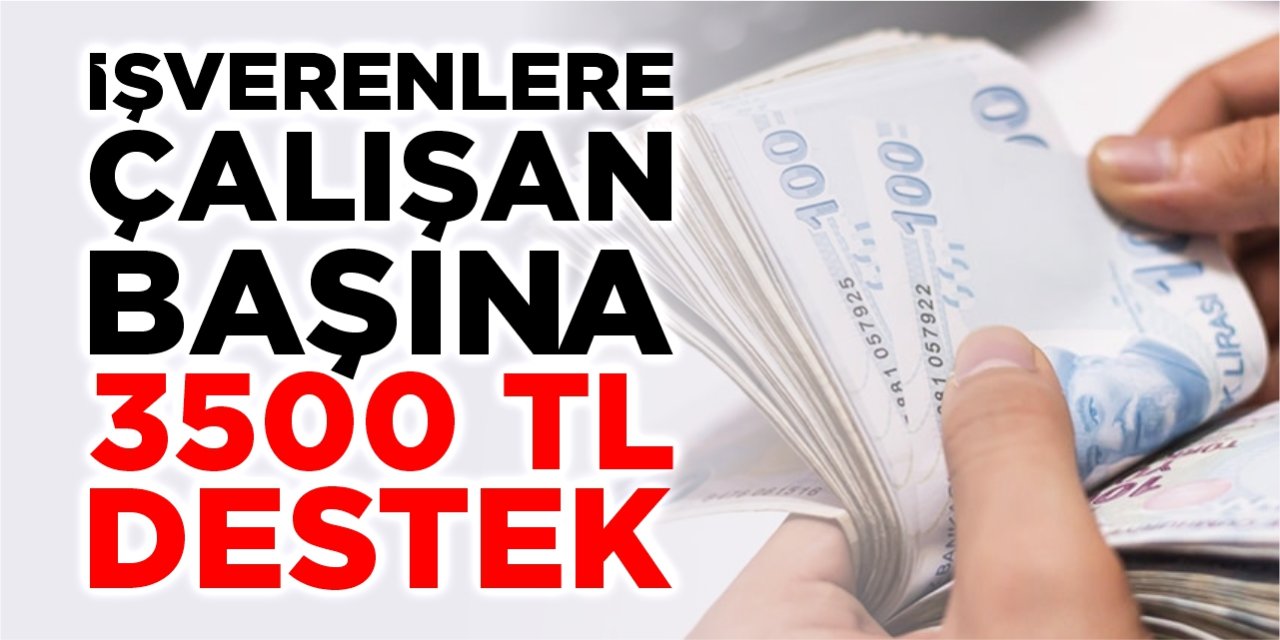 İşverenlere çalışan başına 3500 TL destek