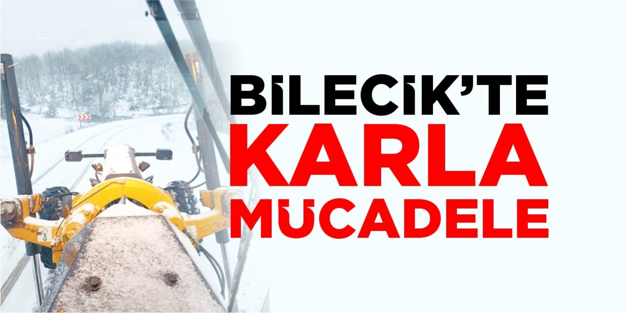 Bilecik'te karla mücadele