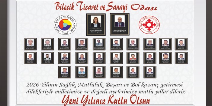 BİLECİK TİCARET VE SANAYİ ODASI YENİ YIL KUTLAMA İLANI