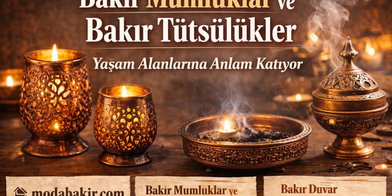Bakır Mumluklar ve Bakır Tütsülükler Yaşam Alanlarına Anlam Katıyor