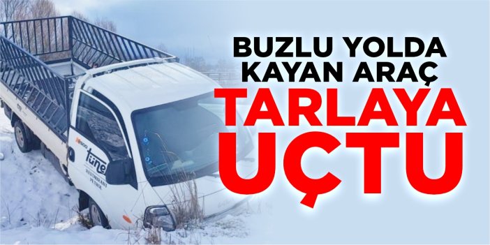Buzlu yolda kayan araç takla attı