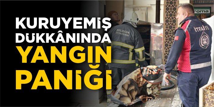 Kuruyemiş dükkânında yangın paniği!