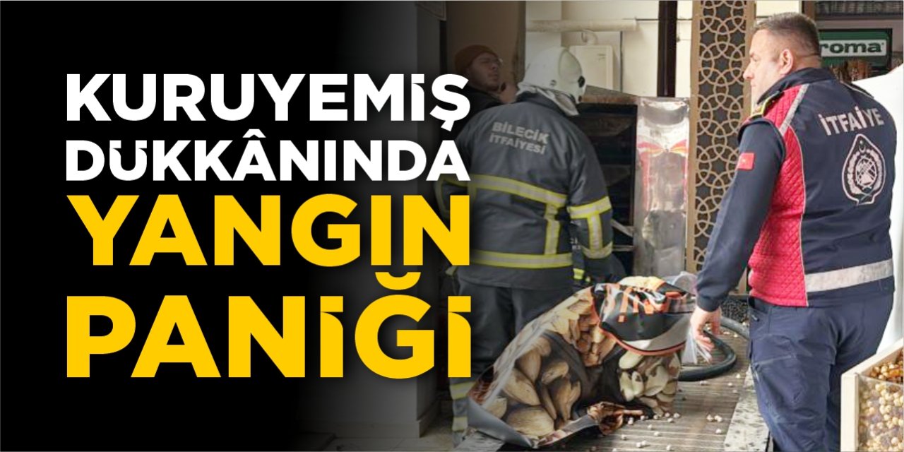Kuruyemiş dükkânında yangın paniği!