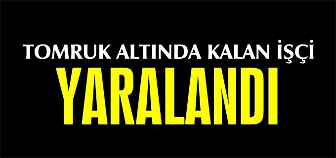 TOMRUK ALTINDA KALAN İŞÇİ YARALANDI
