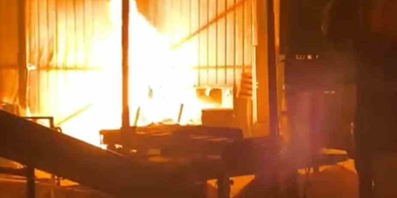 Palet Fabrikasında Yangın