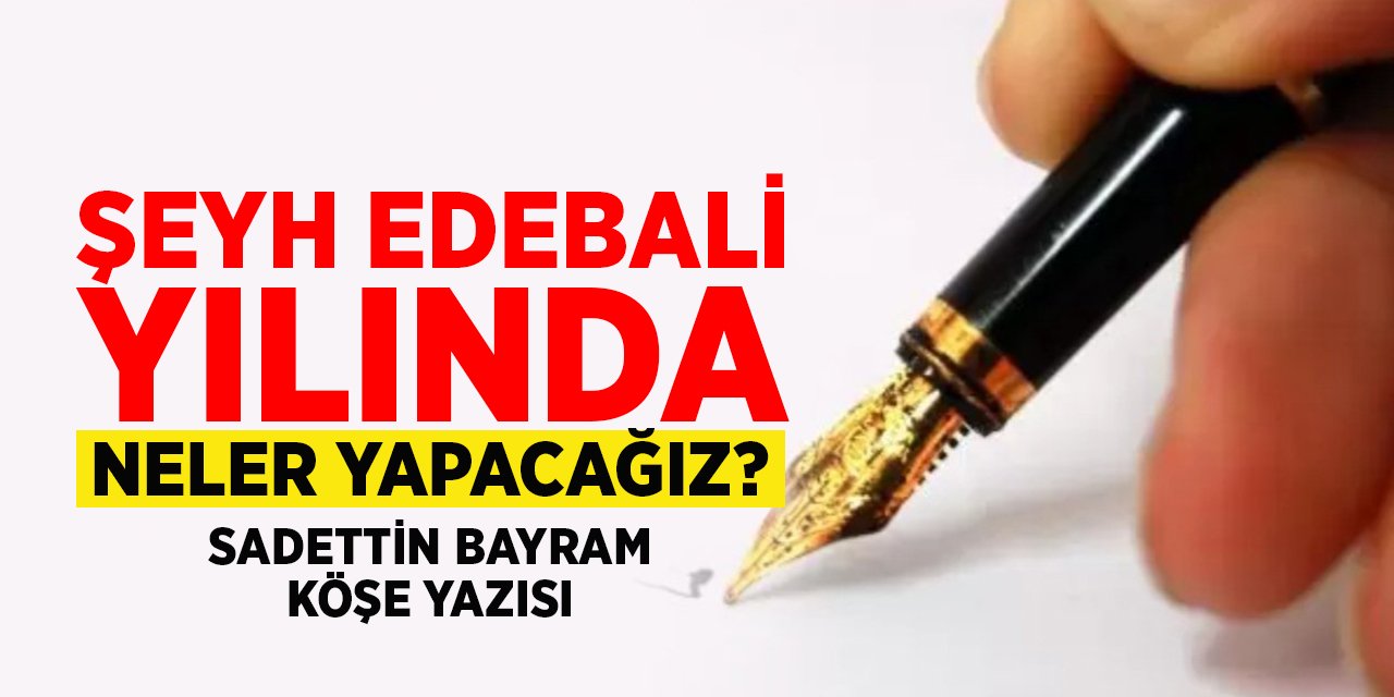 ŞEYH EDEBALİ YILINDA NELER YAPACAĞIZ?