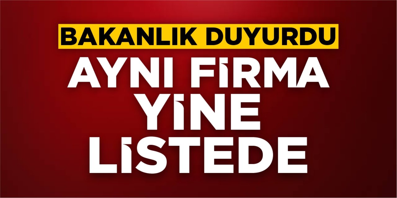Bakanlık duyurdu: Bilecik’te aynı firma yine listede!