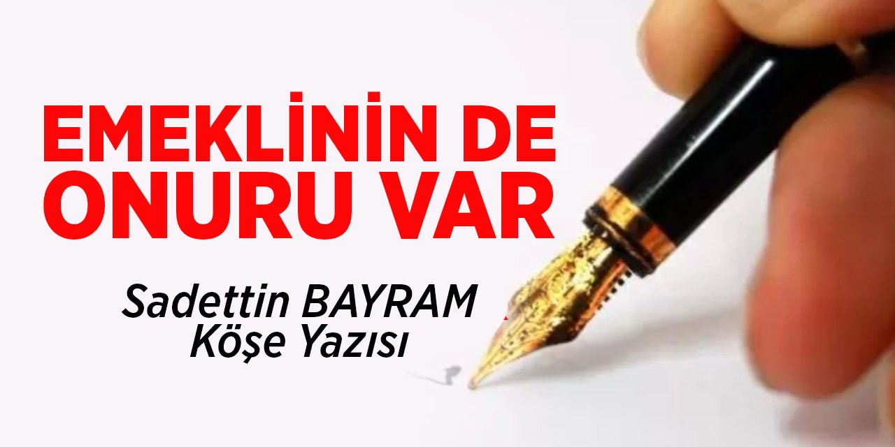 EMEKLİNİN DE ONURU VAR