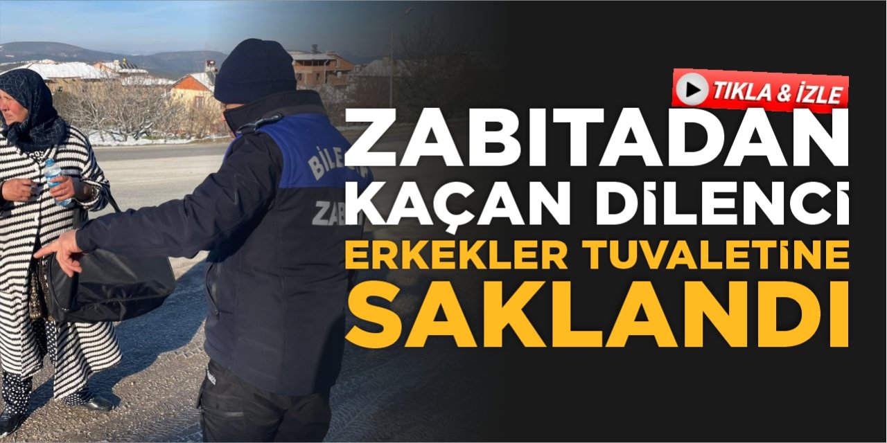 Zabıtadan Kaçan Dilenci Erkekler Tuvaletine Saklandı