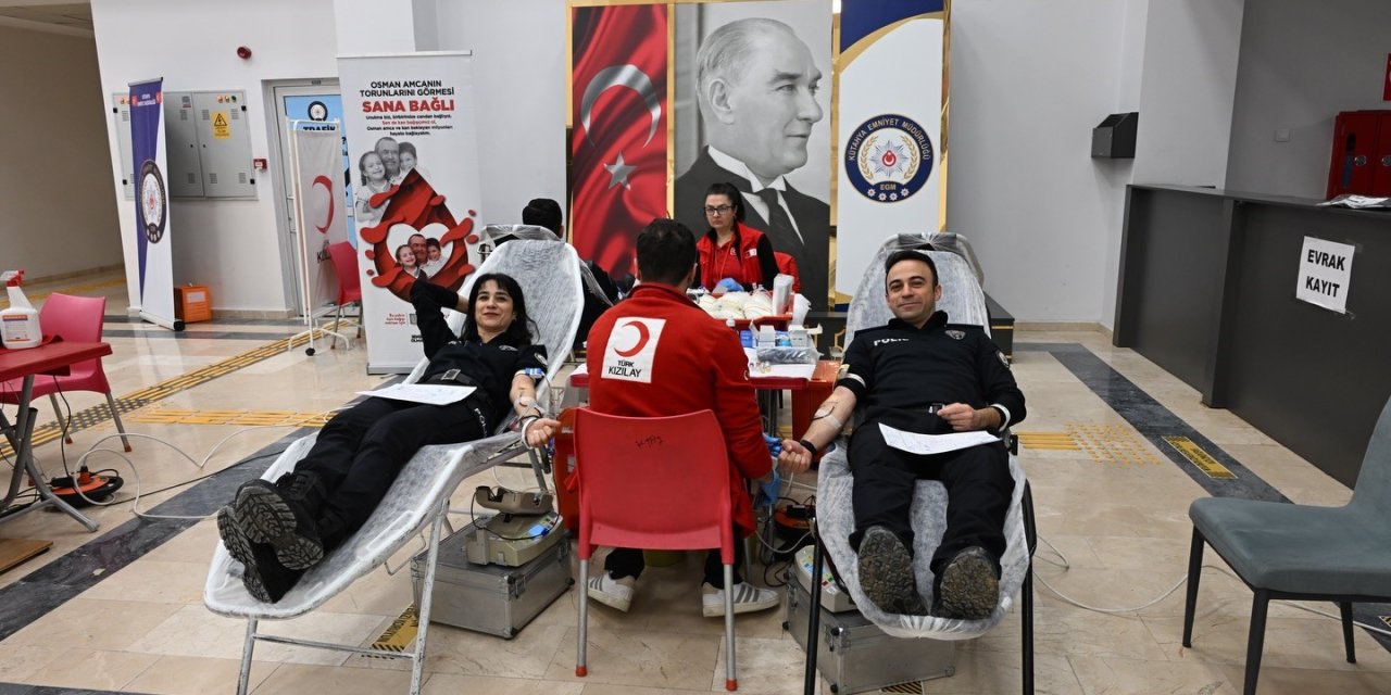 İl Emniyet Müdürlüğünden Kan Bağışı Kampanyasına Destek