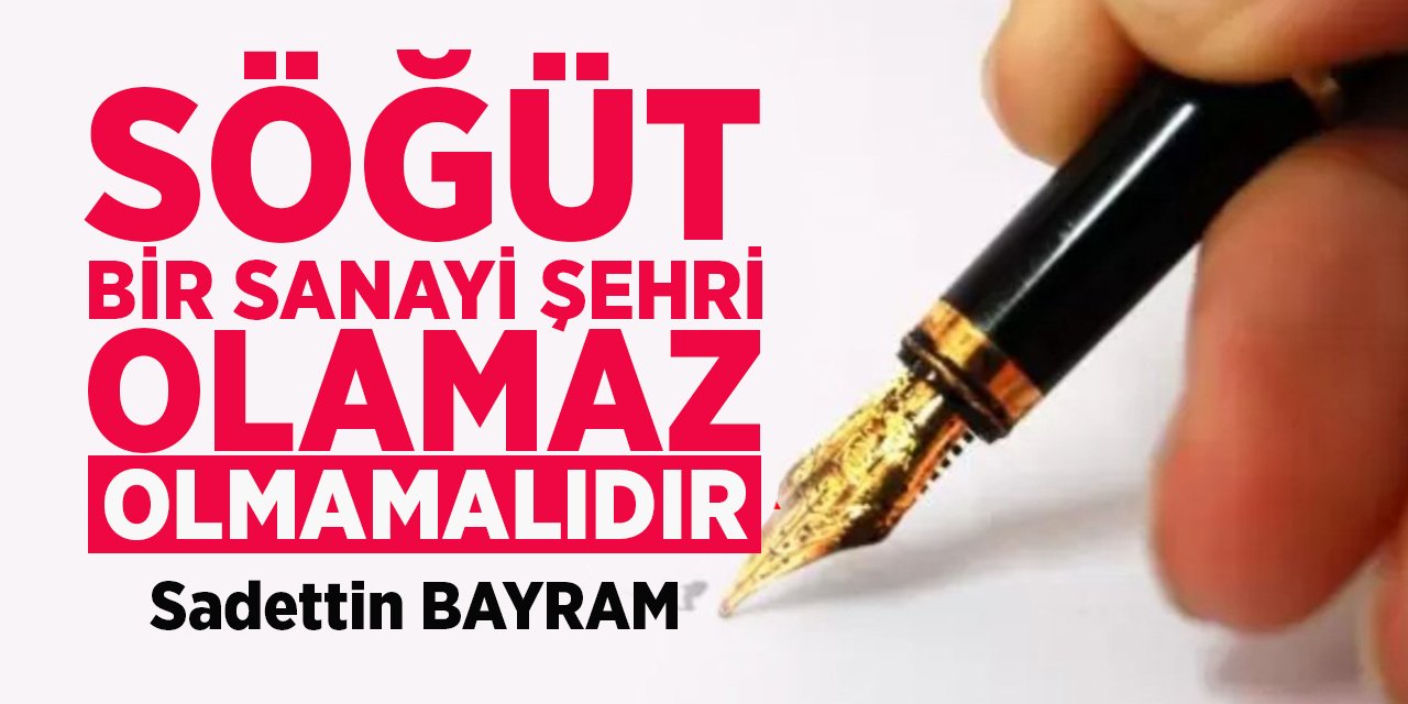 Söğüt bir sanayi şehri olamaz, Olmamalıdır