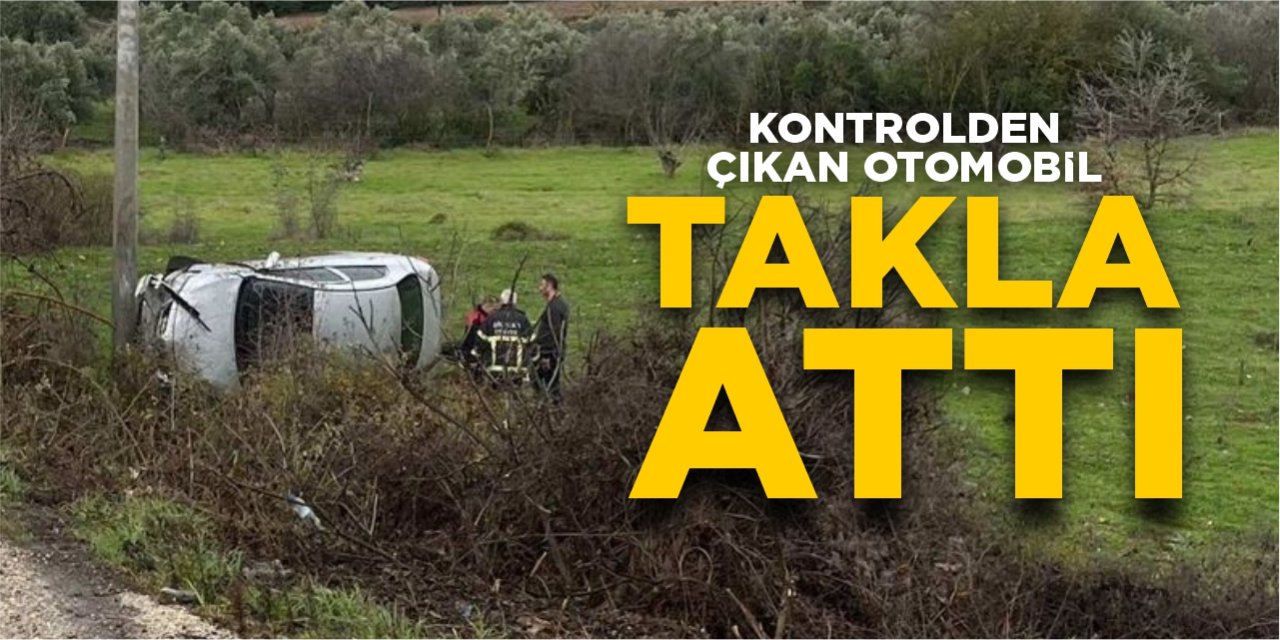 Otomobil takla attı