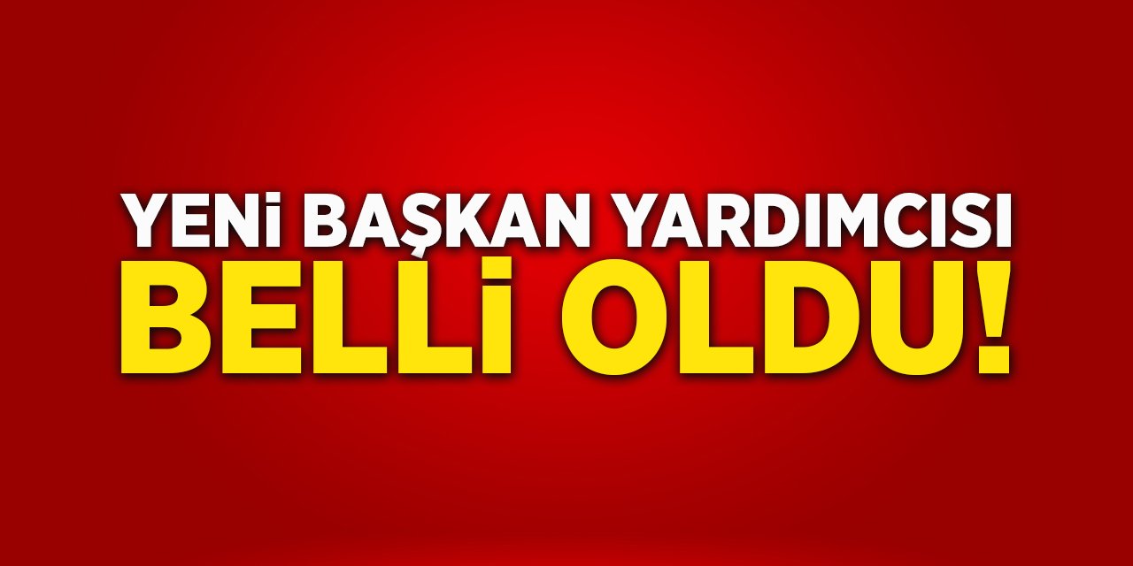 Yeni başkan yardımcısı belli oldu