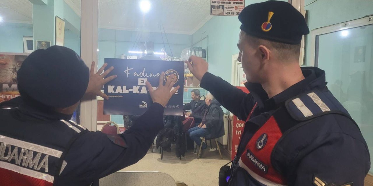 Jandarmadan 'Kadına El Kalkamaz' Bilgilendirmesi