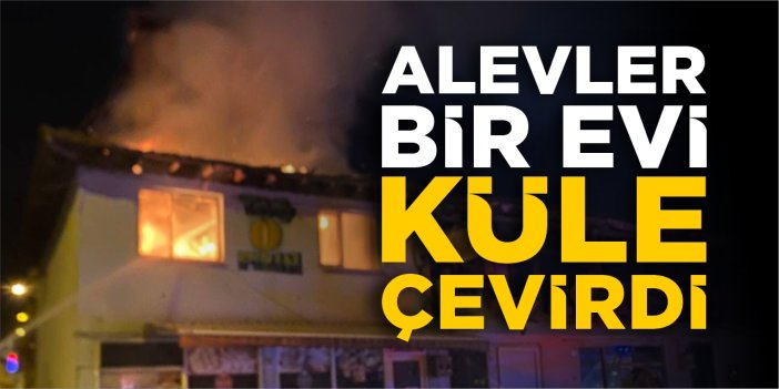 Alevler bir evi küle çevirdi