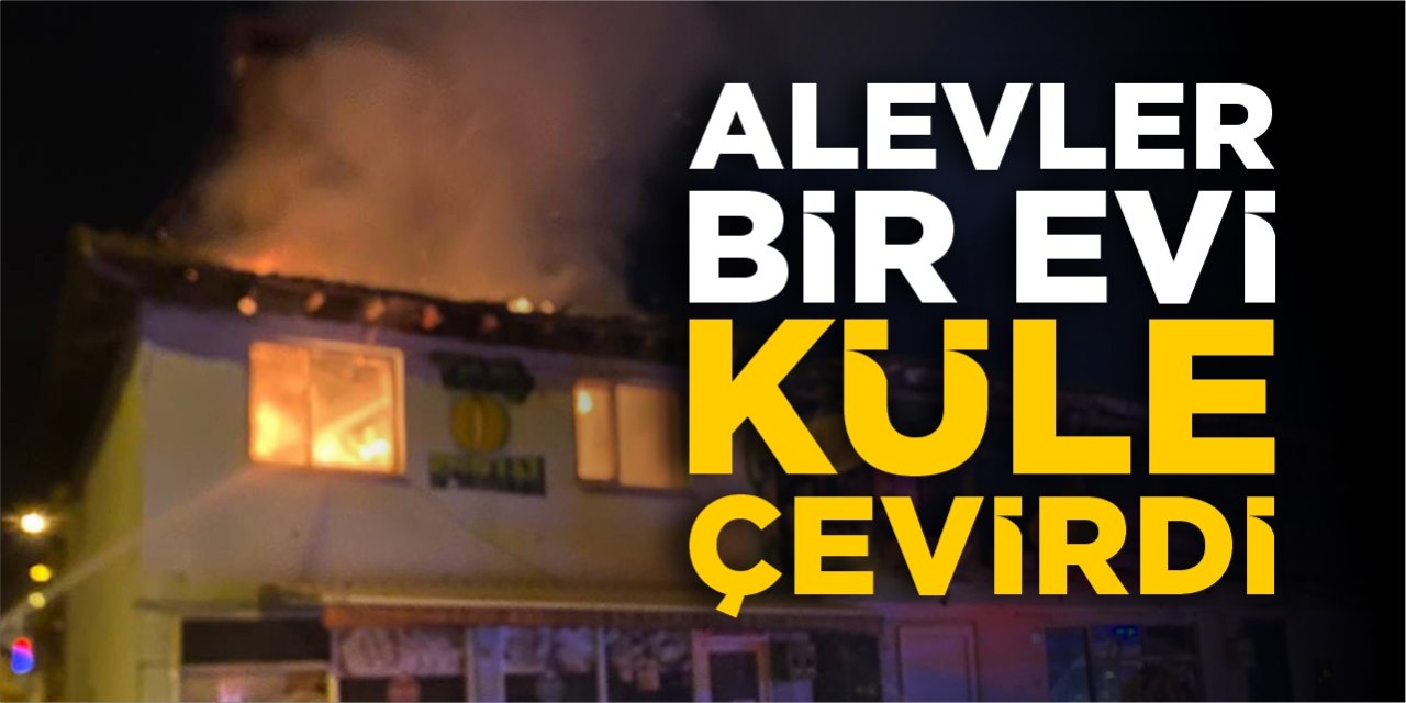 Alevler bir evi küle çevirdi
