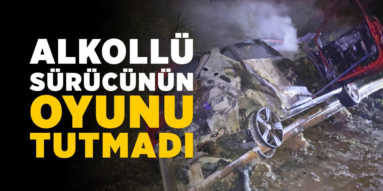 Alkollü sürücünün oyunu tutmadı!