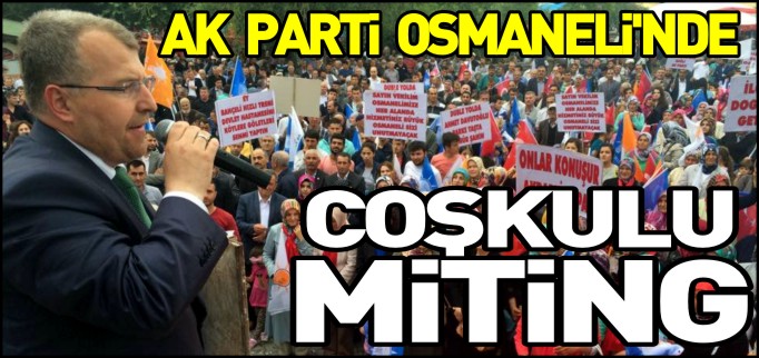 AK PARTİ’DEN OSMANELİ’NDE COŞKULU MİTİNG