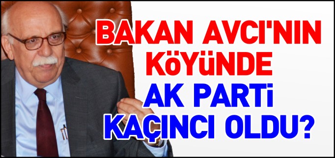 BAKAN AVCI’NIN KÖYÜNDE AK PARTİ İKİNCİ OLDU