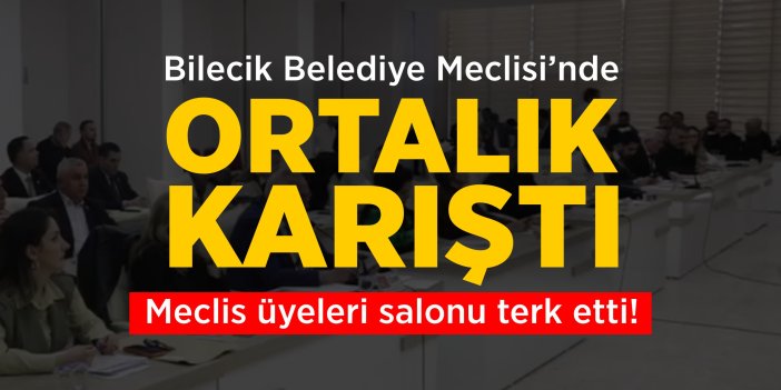 Bilecik Belediye Meclisi'nde ortalık karıştı