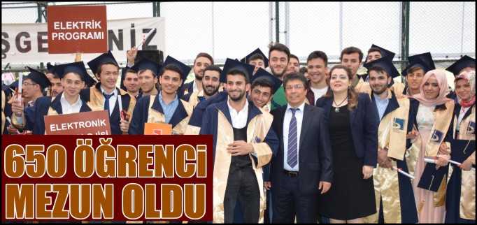 650 ÖĞRENCİ MEZUN OLDU