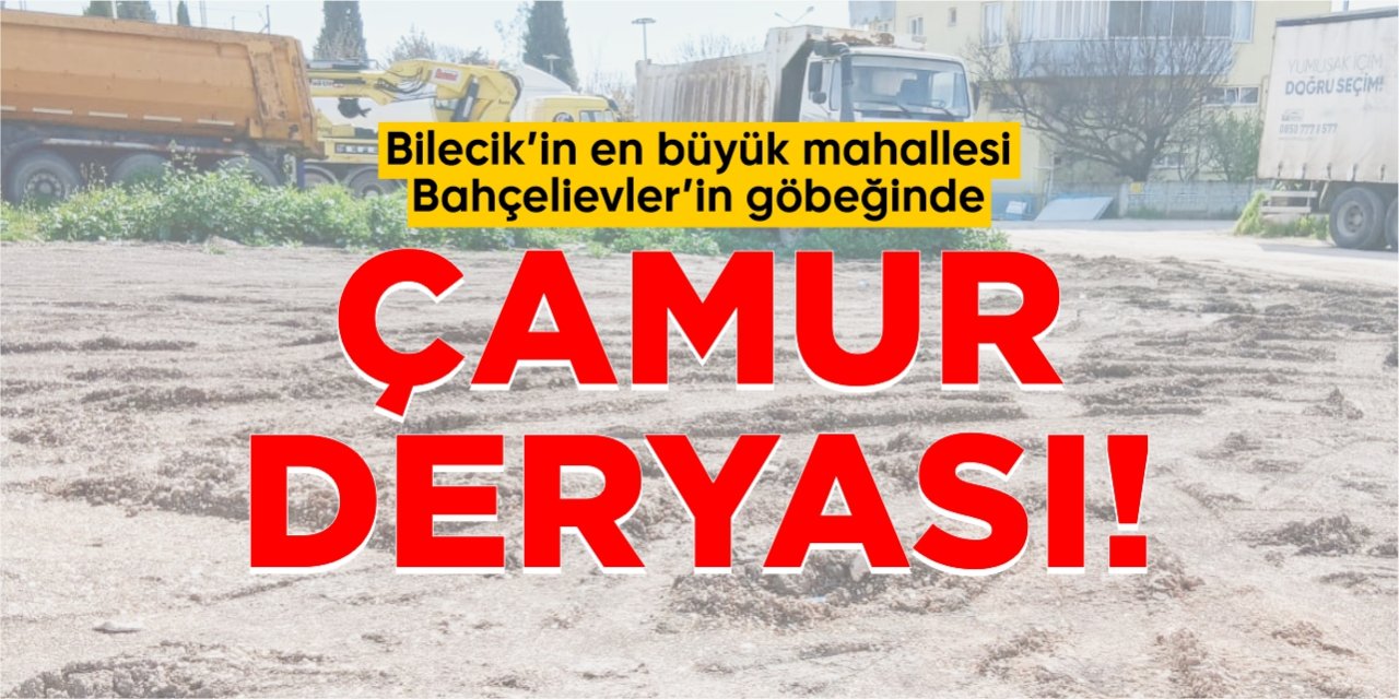 Bilecik’in en büyük mahallesi Bahçelievler’in göbeğinde çamur deryası!