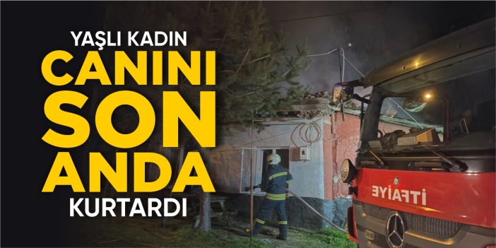 Yaşlı kadın canını son anda kurtardı!