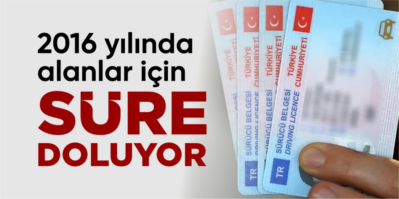 2016 yılında alanlar için süre doluyor