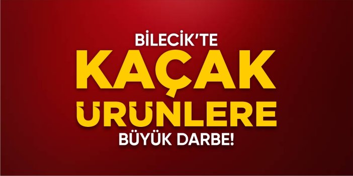 Bilecik'te kaçak ürünlere büyük darbe!