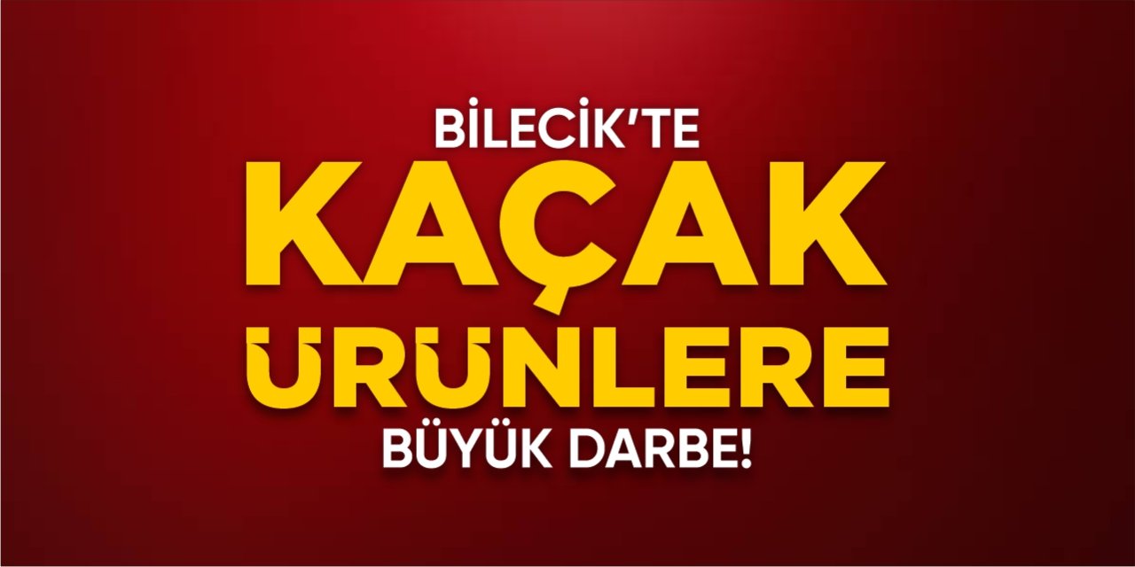 Bilecik'te kaçak ürünlere büyük darbe!