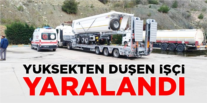 Bilecik’te yüksekten düşen işçi yaralandı