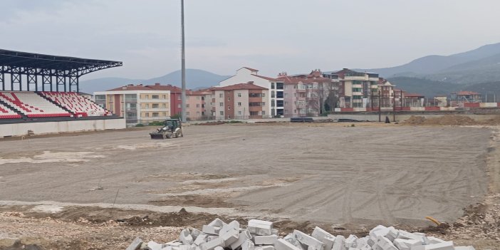 Stadyum inşaatında zemin çalışmaları başladı