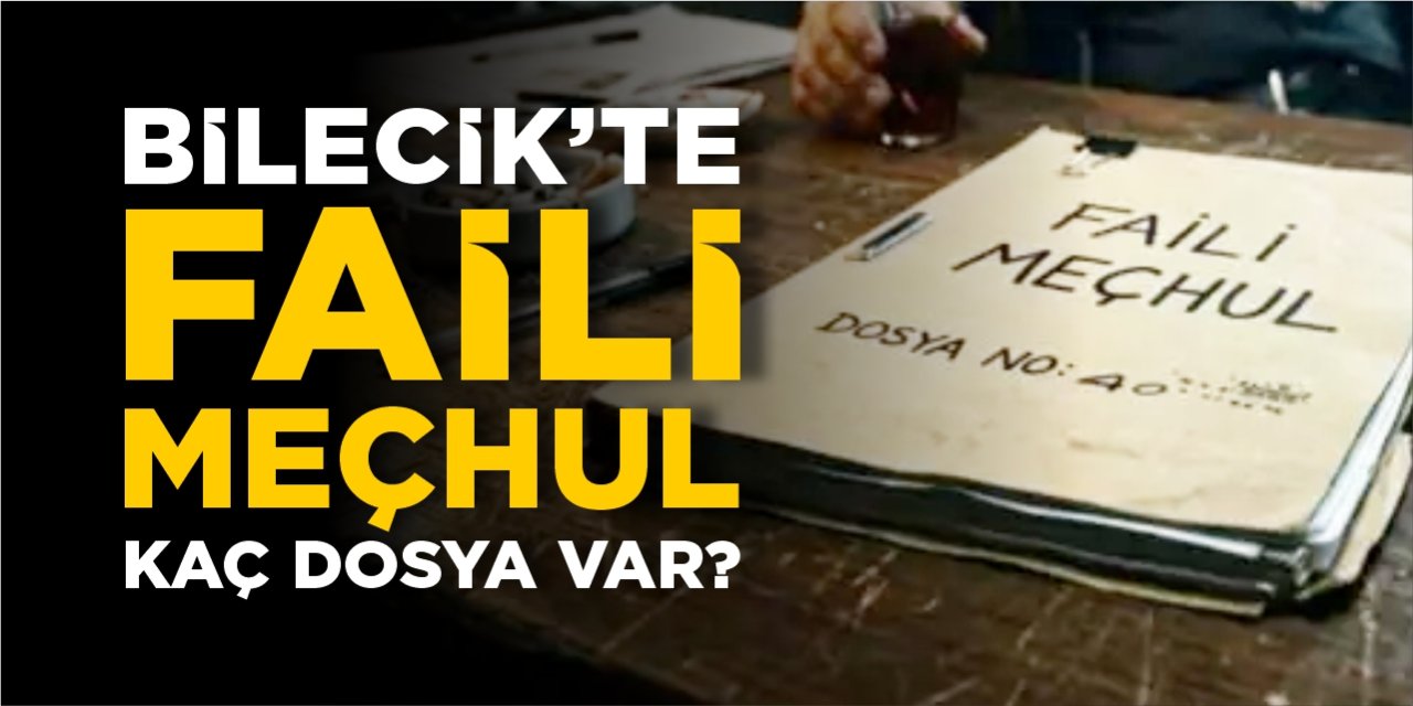 Bilecik’te faili meçhul kaç dosya var?